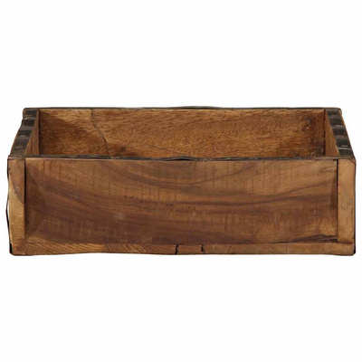 Taca Brązowy 29 x 31 x 10 cm Lite Drewno Recyklingowe