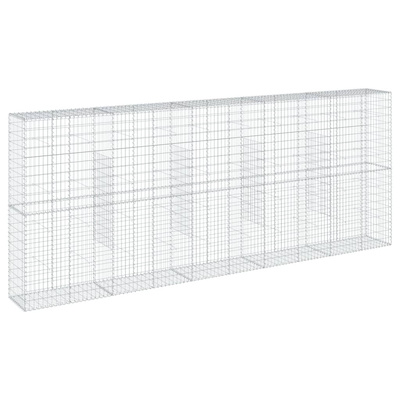 Kosz gabionowy z pokrywą, 500x50x200 cm, galwanizowane żelazo