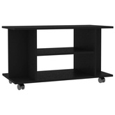 vidaXL Szafka pod TV, czarna, 80x40x45 cm, materiał drewnopochodny