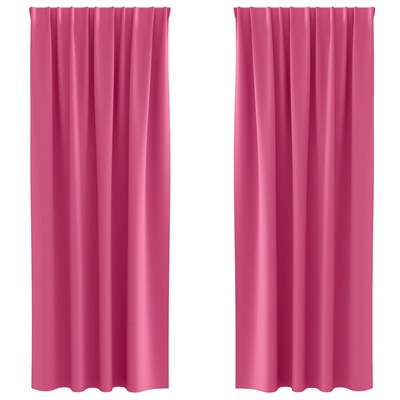 Firany blackout z kółkami 2 pcs Jasnoróżowy 245 x 140 cm