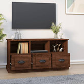 vidaXL Szafka pod TV, brązowy dąb, 100x35x50cm materiał drewnopochodny