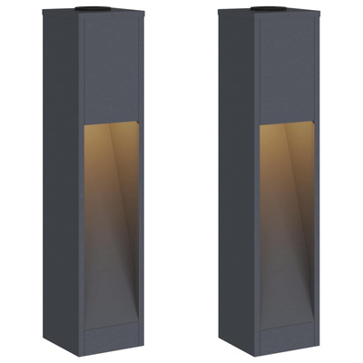 Solarna Lampa LED na Ścieżkę 2 pcs Antracyt