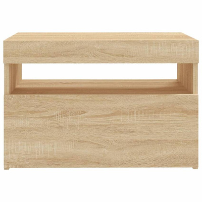 vidaXL Szafka pod TV z oświetleniem LED, dąb sonoma, 60x35x40 cm