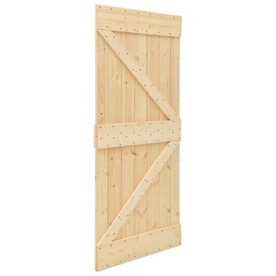 Drzwi przesuwne 2 szt. 90 x 210 cm Lite drewno sosnowe