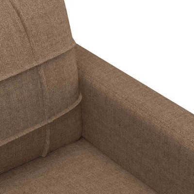 vidaXL Fotel, brązowy, 60 cm, obity tkaniną