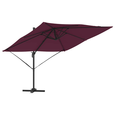 Parasol Roma Czerwony 286 x 284 x 265 cm Aluminium i Poliester