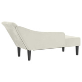 Szezlong z poduszkami, kremowy, tapicerowany aksamitem