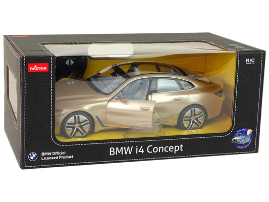 Auto BMW I4 Samochód Zdalnie Sterowany RC Rastar Złoty 1:14