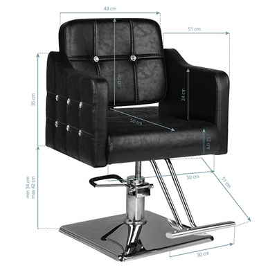 Hair System fotel fryzjerski SM362 czarny  129885