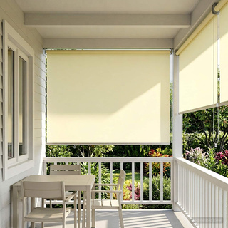 Zewnętrzna roleta przeciwsłoneczna z ochroną UV kremowy