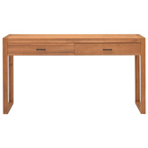 vidaXL Biurko z 2 szufladami, 120x40x75 cm, lite drewno tekowe