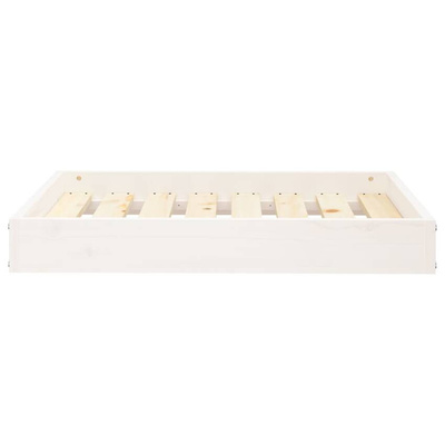 vidaXL Legowisko dla psa, białe, 71,5x54x9 cm, lite drewno sosnowe