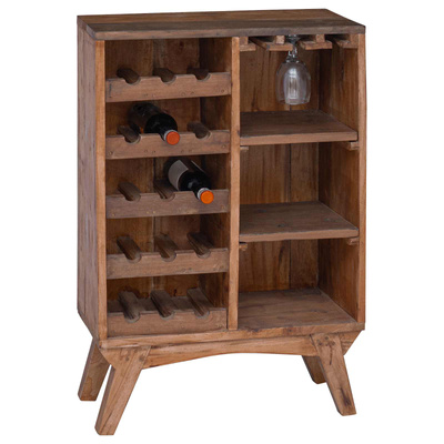 Stojak Brązowy 60 x 30 x 90 cm Lite Drewno Recyklingowe