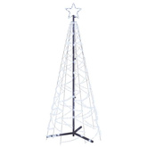 vidaXL Choinka stożkowa, 200 zimnych białych LED, 70x180 cm