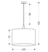 Lampa wisząca czarna/miadziana 1xE27 Ø30cm LONG 31-73952