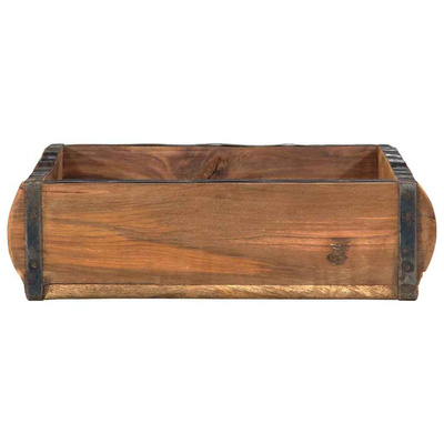 Taca 4 pcs Brązowy 29 x 31 x 10 cm Lite Drewno Recyklingowe