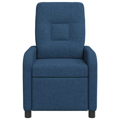 Fotel recliner niebieski tkanina