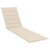 vidaXL Leżak ze stolikiem i poduszką, lite drewno tekowe