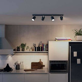 Reflektor natynkowy poczwórny Philips myLiving KOSIPO, 4 x GU10, czarny, 5059430PN