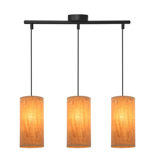 Lampa wisząca z abażurami Aragona korkowe potrójna nowoczesna do jadalni