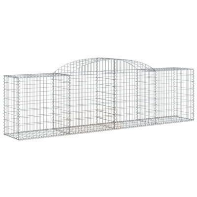 Kosze gabionowe, 6 szt., 300x50x80/100 cm, galwanizowane żelazo
