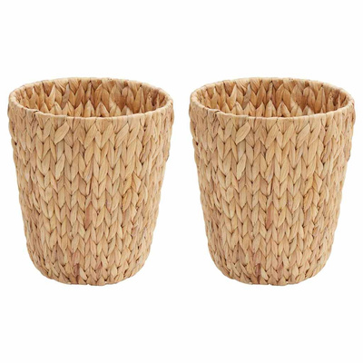 Kosze na papierowe odpady 2 pcs Naturalny 26 x 26 x 29 cm