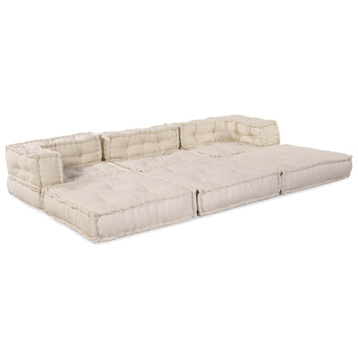 Modularna jednostka sofy 3 pcs kremowy tkanina