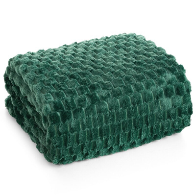 Koc Fla ciemnozielony 150x200