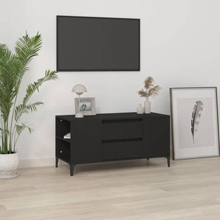 Szafka pod TV, czarna, 102x44,5x50 cm, materiał drewnopochodny vidaXL