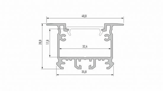Profil LED LUMINES typ inTalia biały lakierowany 2,02 m