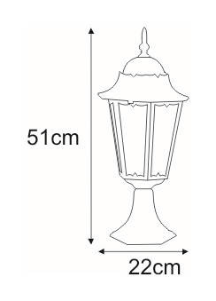 Niska zewnętrzna lampa stojąca K-5006S czarna/złota z serii LOZANA KAJA