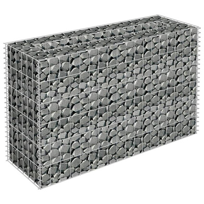 vidaXL Podwyższona donica gabionowa, galwanizowana stal, 90x30x60 cm