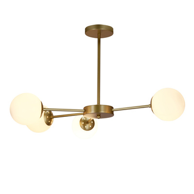 Lampa sufitowa mosiądz/biała 4xG9 MATI 34-01566