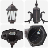 Lampa ogrodowa kolor bronzu 68 x 20 x 235 cm Aluminium i szkło