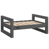 vidaXL Legowisko dla psa, szare, 65,5x50,5x28 cm, lite drewno sosnowe