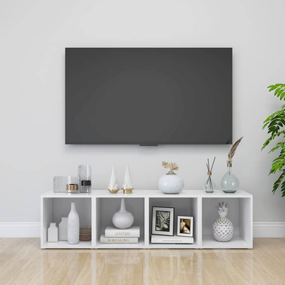 Szafki pod TV 2 szt., białe 37x35x37 cm materiał drewnopochodny