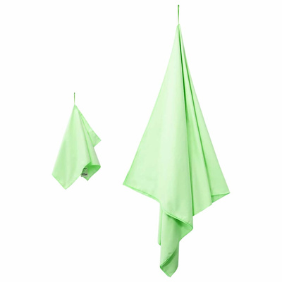 Zestaw Ręczników Sportowych 2 pcs Zielony tkanina