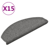 Maty na schody 15 szt. 65x24x4 cm Ciemnoszare Półokrągłe Duże