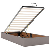 Łóżko z pojemnikiem i materacem LED Ciemnoszary 90 x 200 cm