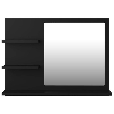 vidaXL Lustro łazienkowe, czarne 60x10,5x45cm, materiał drewnopochodny