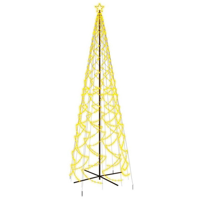 vidaXL Choinka stożkowa, 1400 ciepłych białych LED, 160x500 cm