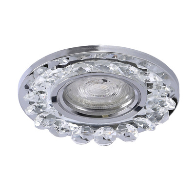 Oprawa Stropowa Okrągła Kryształ Chrom na żarówkę Gu10 + Led obramówka Candellux Sk-94 2273617