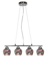 Lampa wisząca regulowana chrom 3D szklany klosz Sirius Candellux 34-59628