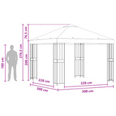 Altana 3 x 3 m niebieski Poliester i Stal 190 gsm