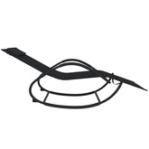 vidaXL Leżak, bujany, czarny, stal i tworzywo textilene