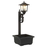 Lampa słupkowa z donicą Czarny 29 x 28 x 74 cm ABS i PP