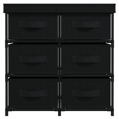 Szafka z 6 szufladami, 55x29x55 cm, szara, stal