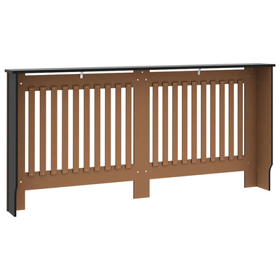 na kaloryfer, czarna, 172x19x81,5 cm, MDF Osłona