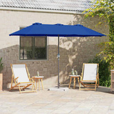 Parasolka ogrodowa 370 x 197 x 239 cm Poliester i aluminium