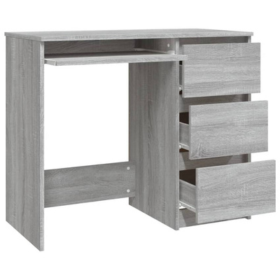 vidaXL Biurko, szary dąb sonoma, 90x45x76 cm, materiał drewnopochodny